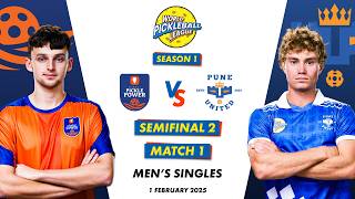 WPBL S1 Semi Finals | Mumbai Pickle Power VS Pune United  | Men’s Singles