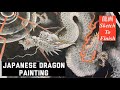 How I paint japanese dragon 龍画描いてみた