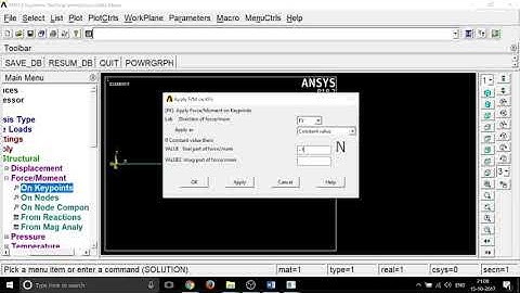 ANSYS APDL: Harmonic Analysis of a Cantilever Beam