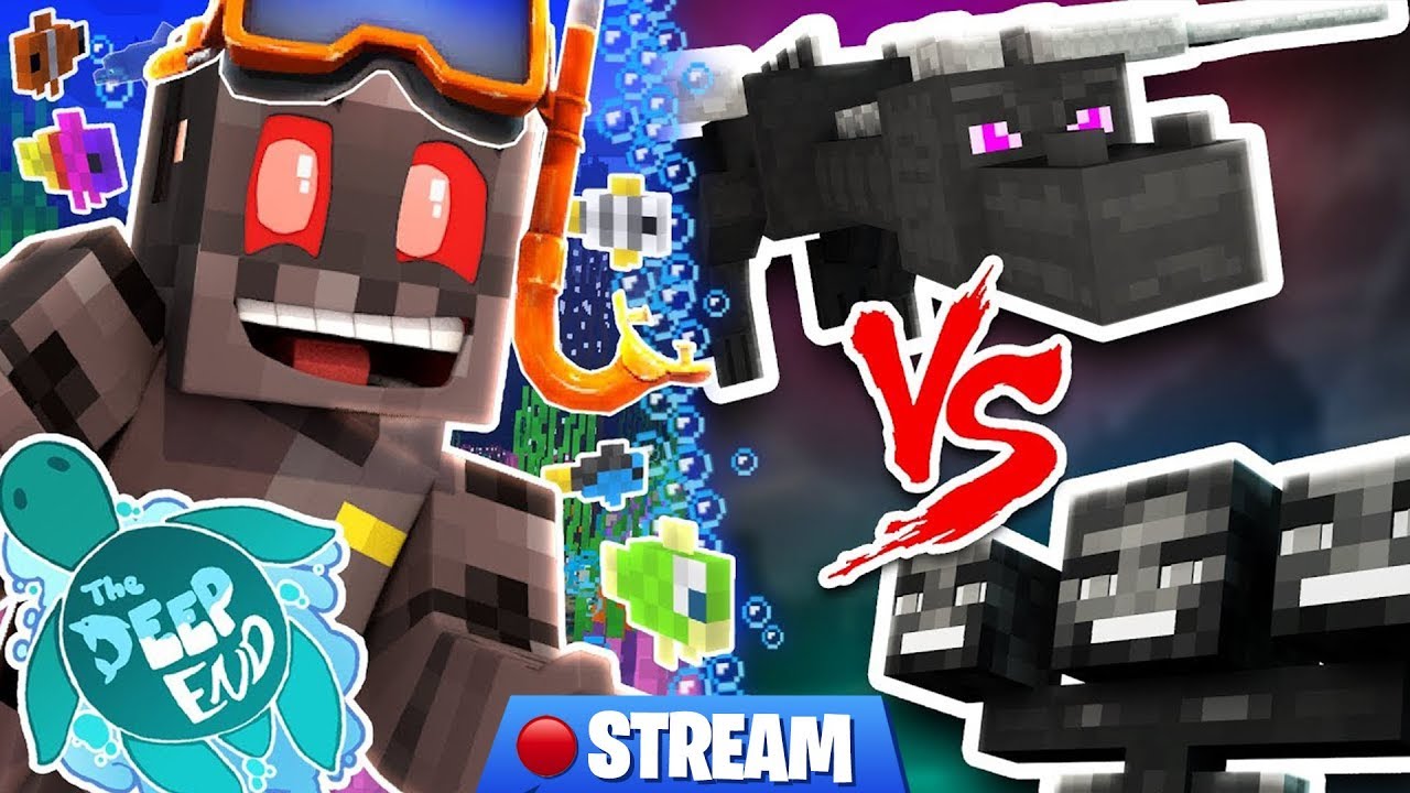 Minecraft The Deep End SMP Stream 7: Ender Dragon VS Wither! - YouTube