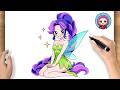 How to Draw Lily Love Braids x Tinker Bell | POPPY PLAYTIME Chapter 5 | Step by Step