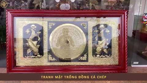 Tranh Mặt Trống Đồng Kết Hợp Hình Ảnh Lý Ngư Vọng Nguyệt | Đồ Đồng Dung Quang Hà™
