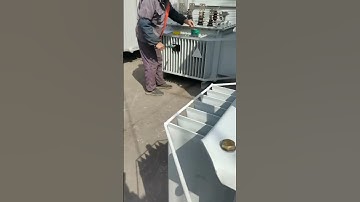 Install the nameplate of the transformer#distributiontransformer #powersupply#factory#ybelectrician