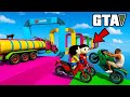 SHINCHAN AND FRANKLIN TRIED THE IMPOSSIBLE GIANT SPIRAL PIPE TUNNEL CHALLENGE GTA 5 GAMEPLAY