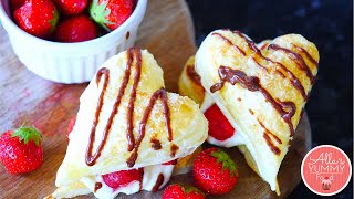 Strawberry Heart Pillows Recipe | Слойки с клубникой