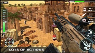Desert War Sniper Shooter 3D - Android Gameplay screenshot 1