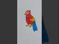 Cute easy parrot 🦜 drawing#easydrawing#drawingshorts#art#artist