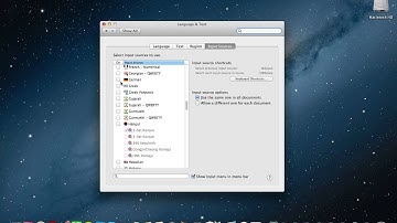 Language input on Mac menubar
