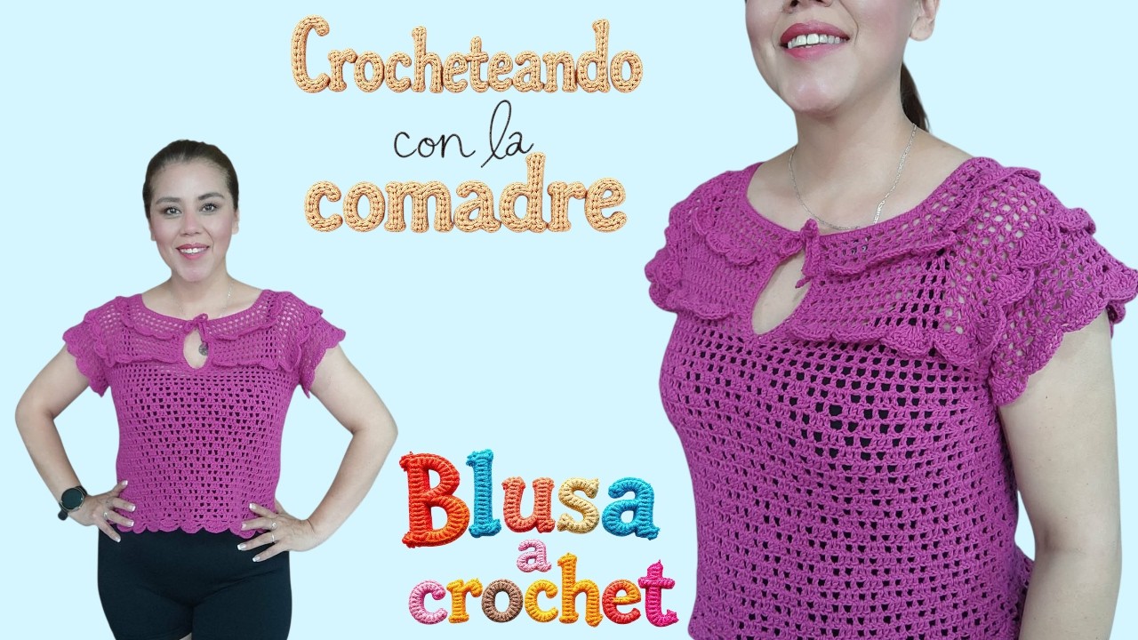 ⭐⭐⭐⭐⭐Свяжите крючком красивую блузку с оборками легко и быстро