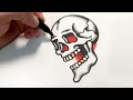 How to Draw a Traditional Skull Tattoo Step by Step