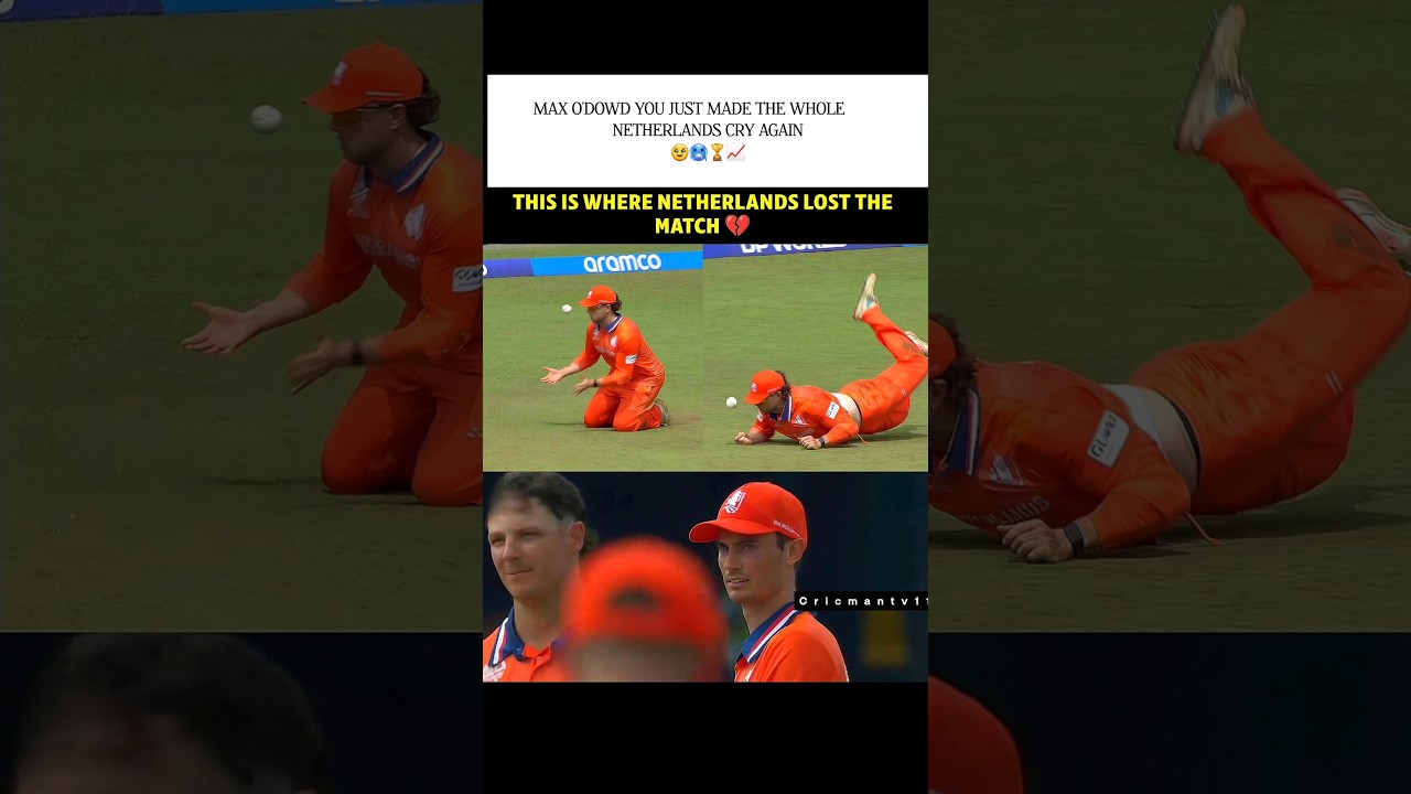 This Moment Cost Netherlands The Match 💔 | Max O'Dowd Drop Catch | Cricman TV 