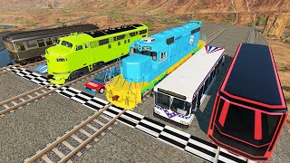 Train Racing Battle Crashes | BeamNG Drive - Dancing Cars screenshot 1