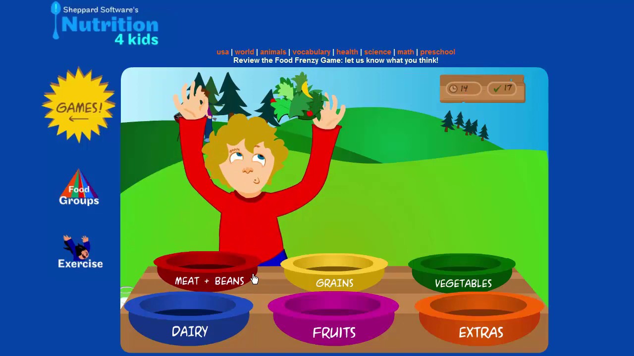 Food Groups Frenzy Game Health & Nutrition YouTube