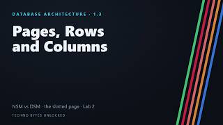 Pages, Rows and Columns — NSM vs DSM, the slotted page (+ Lab 2: fill a page)