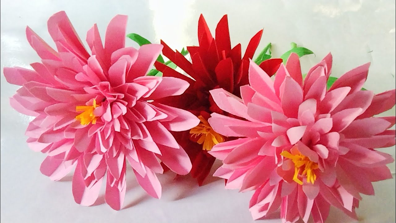 unique paper flowers craft / paper flowers Crafts ideas YouTube
