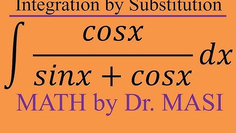 Integral of cosx/(cosx+sinx), How to Integrate, Indefinite Integration, Calculus