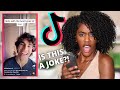 REACTING TO TYPE 4 HAIR TIKTOK VIDEOS! HE TRIED IT!!🥴