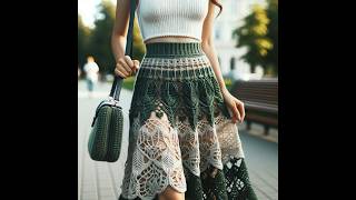 Woolen skirt #knitted #crochet #skirt #design