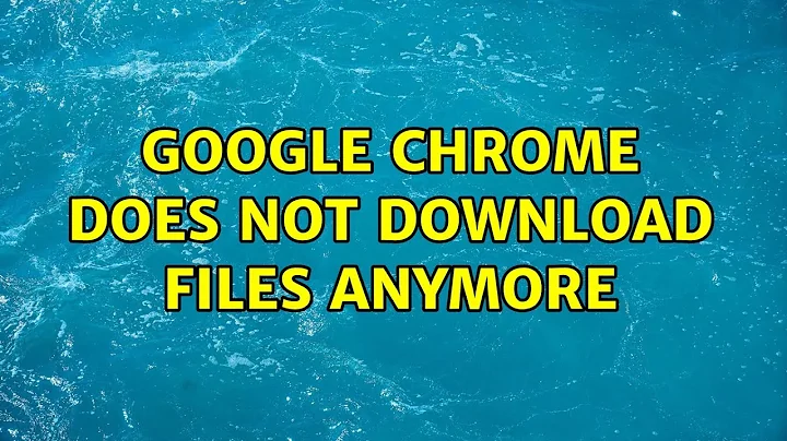 Google Chrome does not download files anymore (3 Solutions!!)