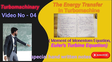 Unit - 01, Moment of Monentum Equation|| Euler