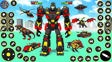 Multi Robot Transforming Games 2023: Blue Lion Tank Car Robot Part2 - Android iOS Gameplay