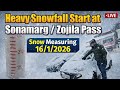 Zojila Road Is Close Due To Snowfall #Heavy Snowfall At Sonamarg / Zojila Pass #latest 16/1/2026