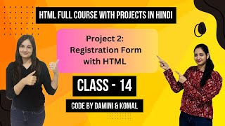HTML Class 14 | Project 2: Creating a Registration Form with HTML - Step-by-Step Guide | A2IT