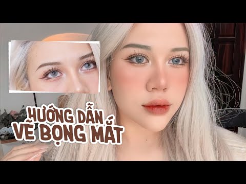 Bảng Màu Son Gina Glam - Hướng dẫn vẽ bọng mắt đơn giản || QUYNHITRAAN