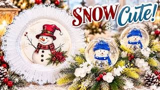 ((3)) Gorgeous SNOWMAN Christmas DIYs ☃️ | Easy High-End Christmas Decor