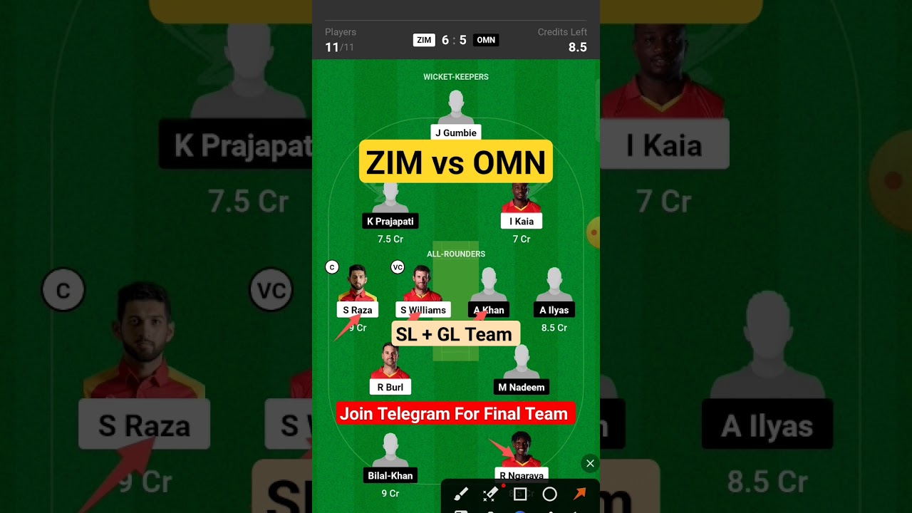 Zimbabwe vs Oman Dream11 Prediction | ZIM vs OMN Dream11 Team | ZIM vs OMN Dream11 Team Today Match