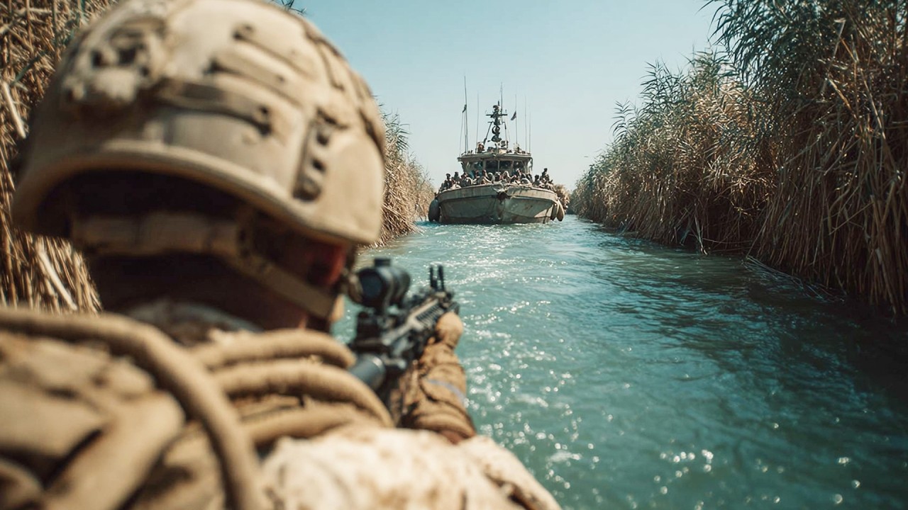 【2026 ВОЙНА】Отряд скрывается в русле реки — внезапный удар уничтожает врага!