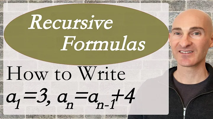 Recursive Formulas How to Write