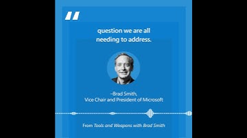 Brad Smith: Governing AI: A blueprint for the future