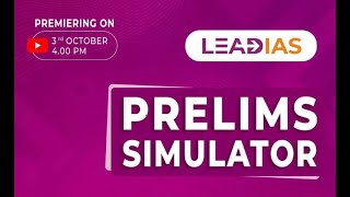 Prelims Simulator 2.0 | Sarath S | Solving of LeadIAS Mock Test Paper 5