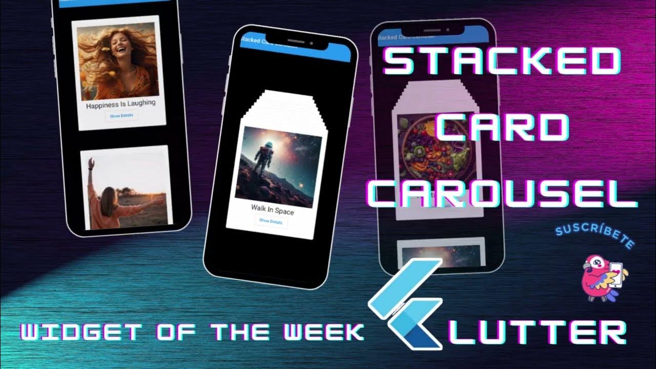 Stacked Card Carousel List in Flutter. | Flutter Widget Of The Week.