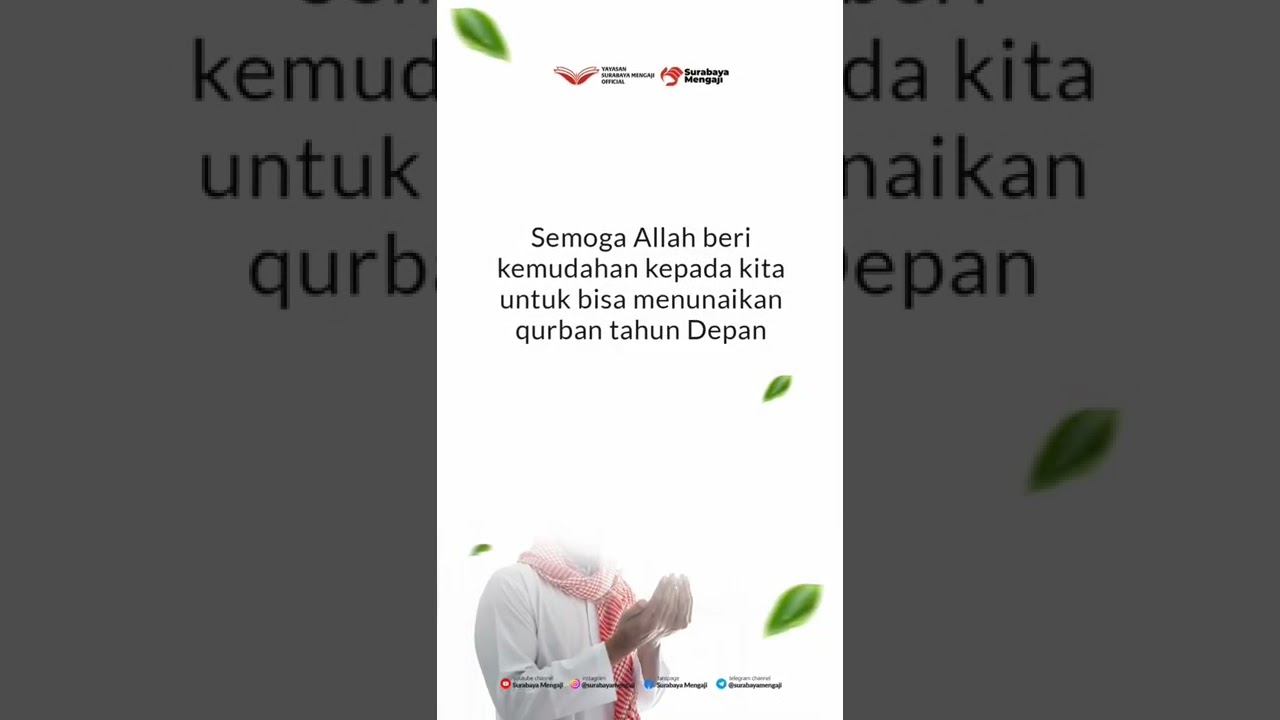 ⁣[Cover Dakwah] YA ALLAH, MUDAHKANLAH AKU UNTUK BISA QURBAN TAHUN DEPAN