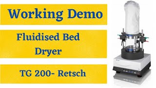 Working Demo of Fluidised Bed Dryer TG 200 Retsch | Tutorial | Food Technology lab | Foodtech Geeks