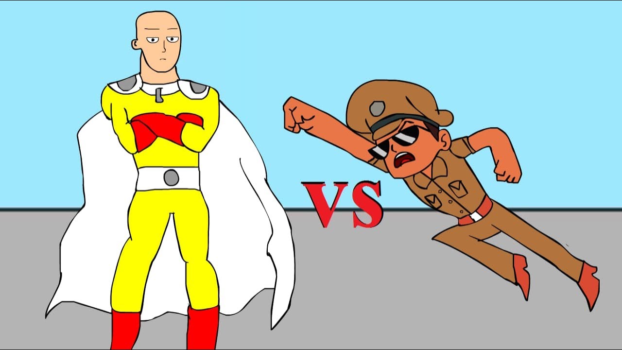 Black Shadow Saga Ep 2 - Little Singham Vs One punch man - [ What if Battle ]  Parody Hindi Dubbed