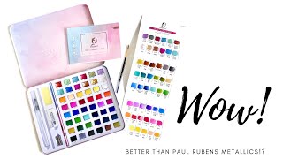 Better Metallics than Paul Rubens!? - Swatch and Chat with me! - Grabie Watercolor Kit - Art Review