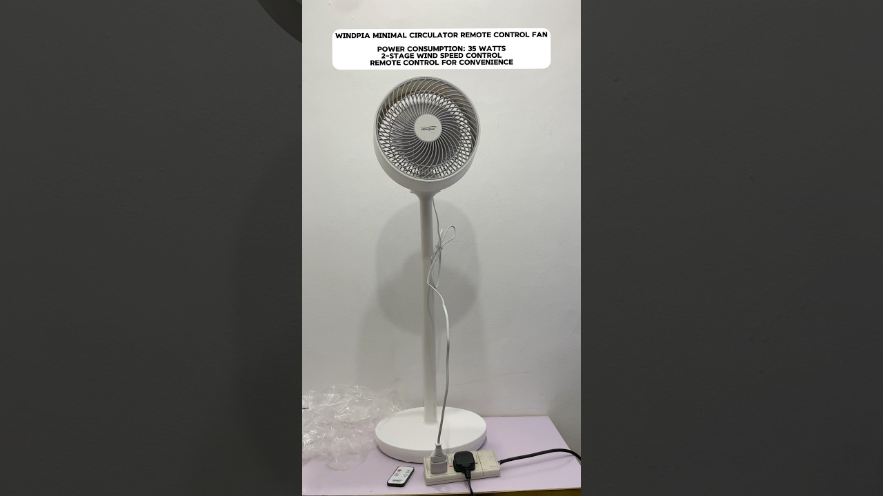 Windpia Remote Control Fan/Circulator, 2 in 1