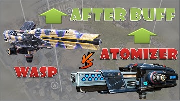 Wasp vs Atomizer after Buff for both medium weapons comparison war robots