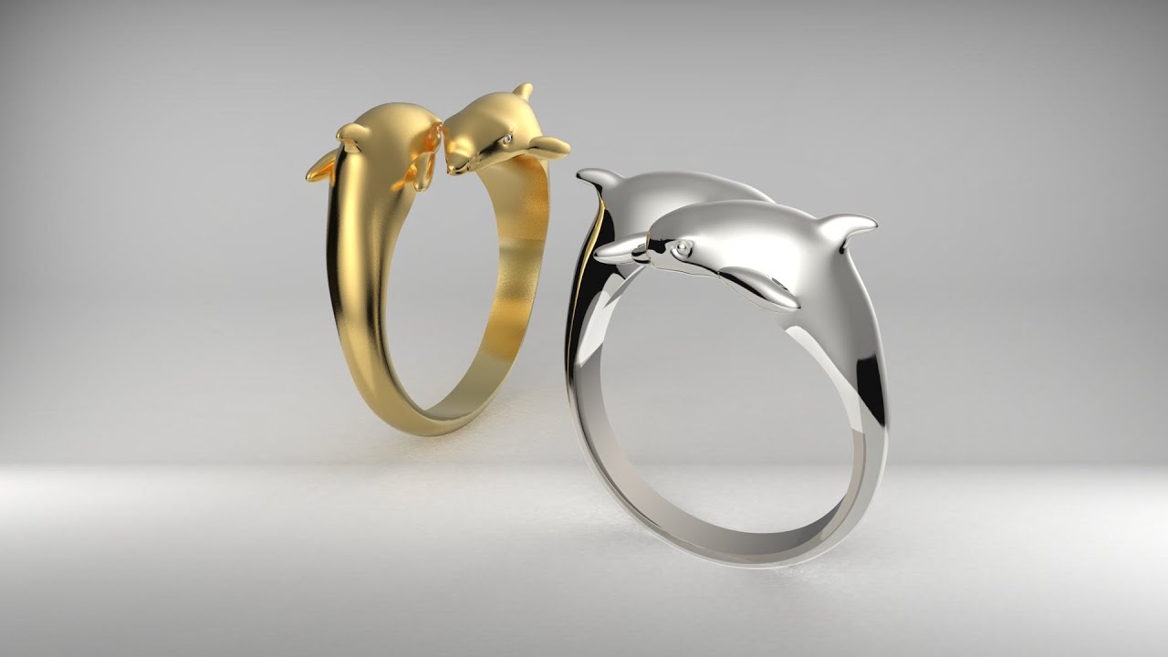 Dolphin Ring with Clayoo/ Sub-D for RhinoGold