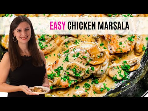 CHICKEN MARSALA RECIPE: Easy, Creamy, Chicken Dinner In 25 Minutes!