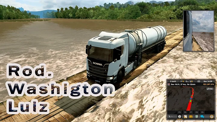 Euro Truck Simulator 2 - mapa Rod Washington Luiz