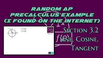 AP Precalculus Section 3.2 Example: Sine, Cosine, and Tangent of an Angle Given Radius and Point