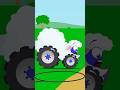 Tractor 🚜 And Police Car 🚔 Thief Chasing 🏁 #animation #carcartoon #cars #carsforkids #carshorts