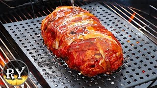 BBQ Meatloaf Smoked On The Weber Kettle