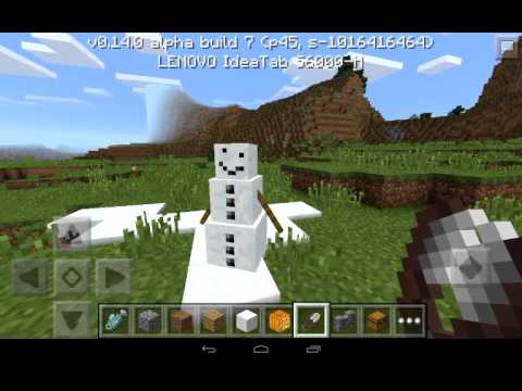 как сделать более красивого снеговика в minecraft 0.14.0