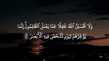 ولا تحسبنَ الله غافلاً عما يعمل الظالمون❤️❤️ || #اسلام_صبحي  #سورة_إبراهيم #قرآن #اية