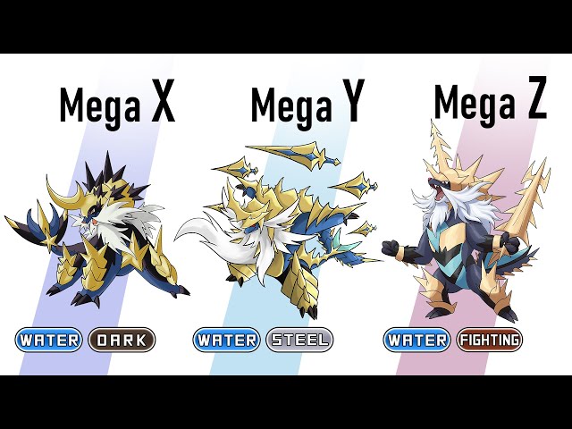 National Pokédex 494 - 550 : Drawing Every Mega X/Y Pokémon Evolutions -  WORLD RECORD 